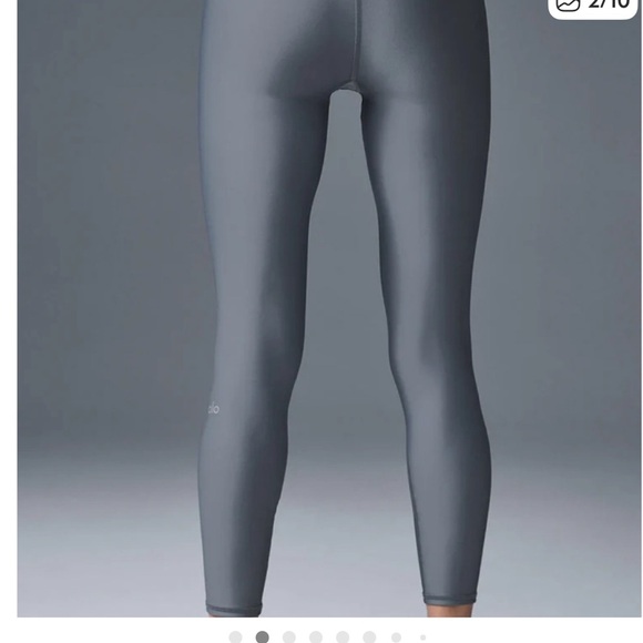 Alo Steel Grey womens High-Waist 7/8 Legging Pants